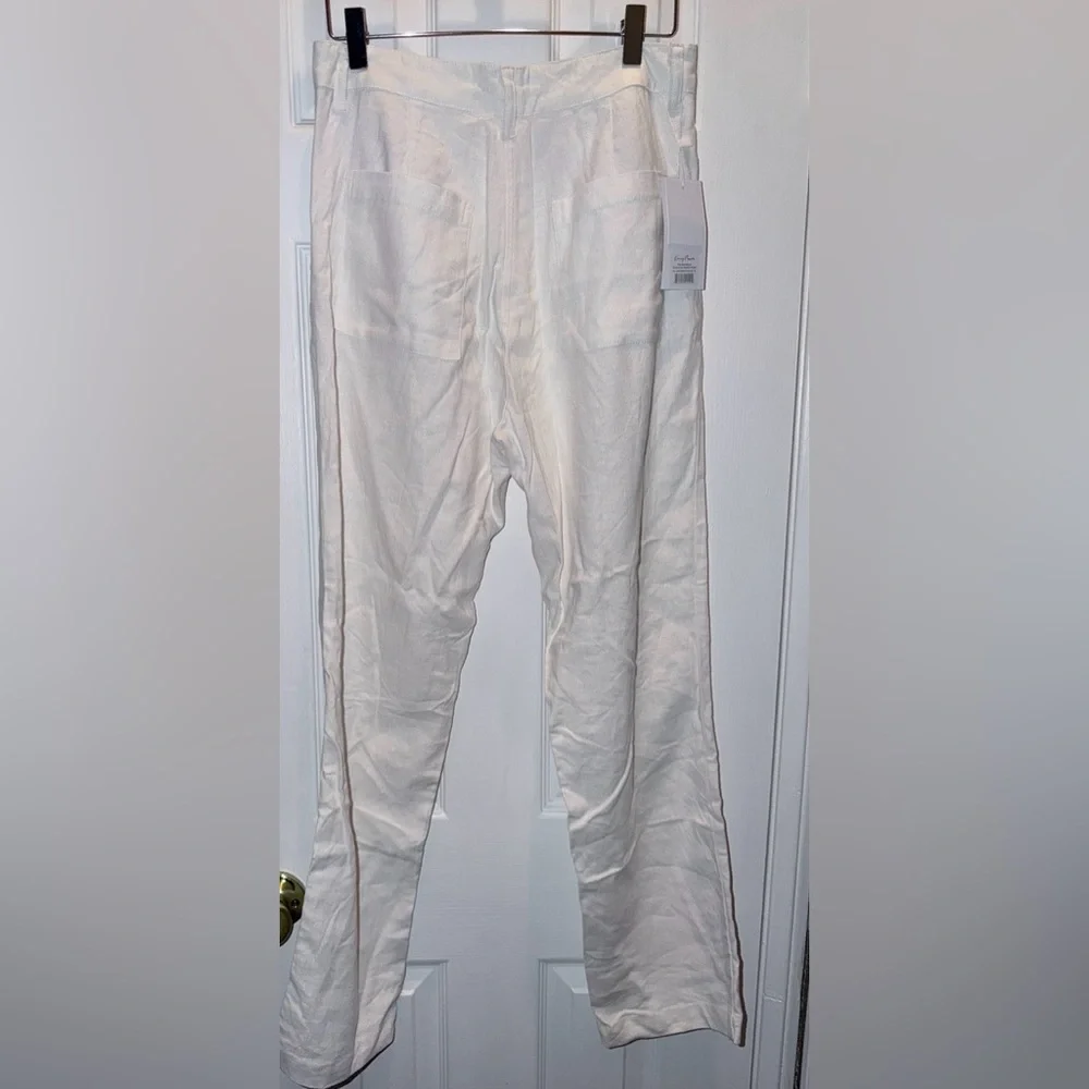 NWT Kenny Flowers “The Casa Blanca White Linen Vacation Pants” - Picture 2 of 13